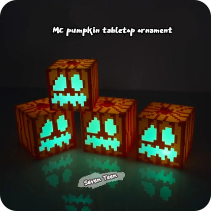 MC Halloween Mini Pumpkin Lantern – Desktop Decoration with 16 Colors, Rechargeable Long-Lasting Battery, Perfect Kids Gift