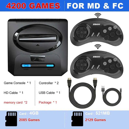 16-Bit Retro Sega MD Game Console – HDMI Output for Sega Mega Drive, Genesis & Dendy Classic Video Game System