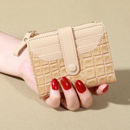 Elegant Women’s Multi-Card Wallet – Casual PU Leather Double Zip Clutch with Crocodile Texture and Stylish Storage