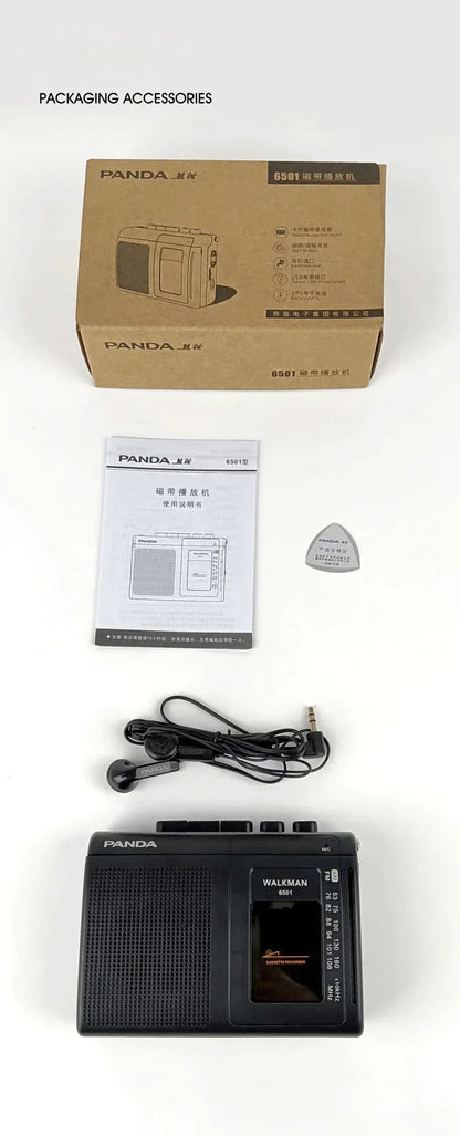 Portable Tape AM/FM Radio – Retro Cassette Music Player Walkman with Loudspeaker & 3.5mm Headphone Support