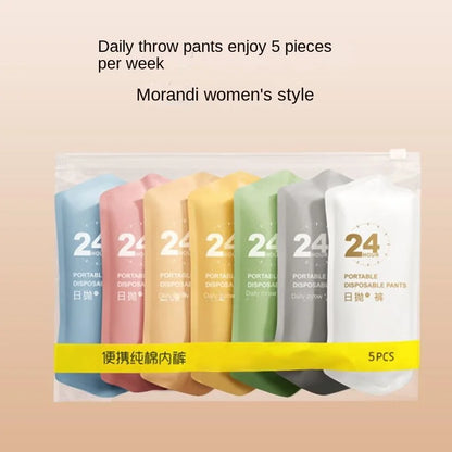 ONEWEAR Disposable Cotton Panties for Women — Sterile Travel, Business, Pregnancy & Postpartum Shorts, 5/10/20pcs Pack