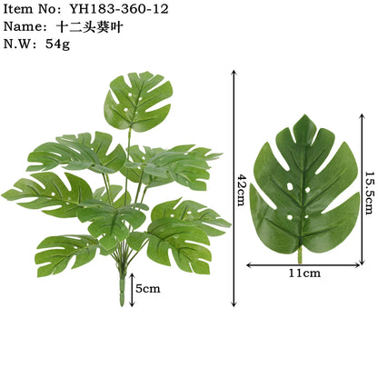 UV Resistant Artificial Tropical Plants – Outdoor Fake Boston Fern, Agave & Hosta Potted Shrubs for Patio, Porch & Garden Decor