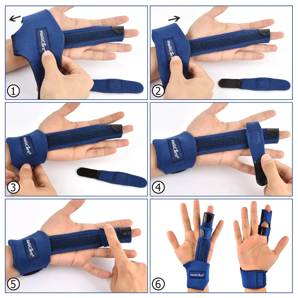 Adjustable Finger Splint Brace — Aluminum Alloy Support for Straightening Broken Fingers, Arthritis & Pain Relief