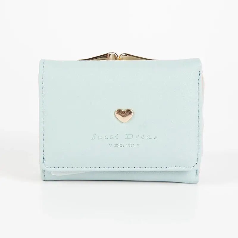 2024 New Women's Purse - Short Korean Mini Folding Metal Wallet with Cute Animal Design for Students