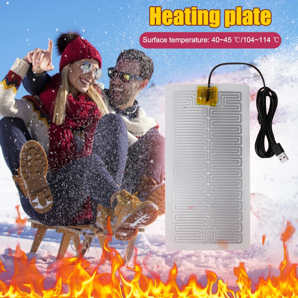 USB 5V Heating Pad - Plug & Play Warm Plate Heater for Mouse Pad & Shoes
