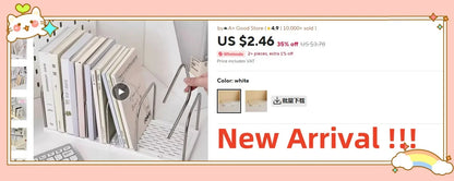 Multi-Function Bookshelf & Bookend Organizer – Desk Stand for Books, Magazines, CDs, Files, School & Office Supplies