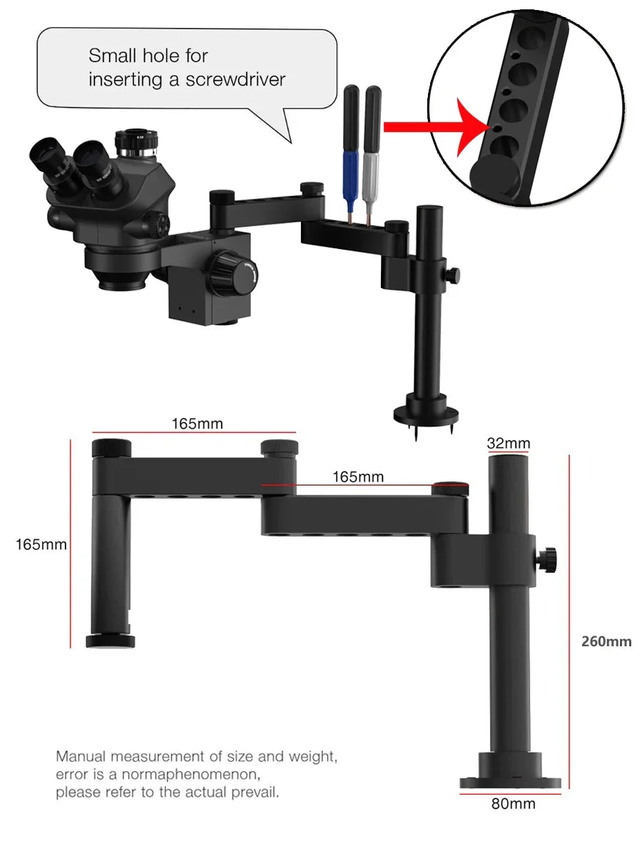 3.5-200X Simul-Focal Stereo Trinocular Microscope Set – 4K/2K/1080P HDMI VGA USB Camera, Clamp & Folding Extension Base