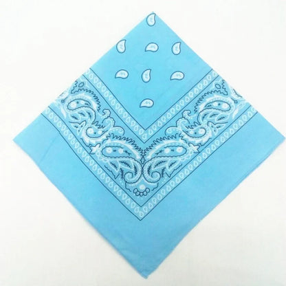 Unisex Cotton Bandana – Paisley Cowboy & Biker Headband, Wrist Wrap & Hair Scarf for Men & Women