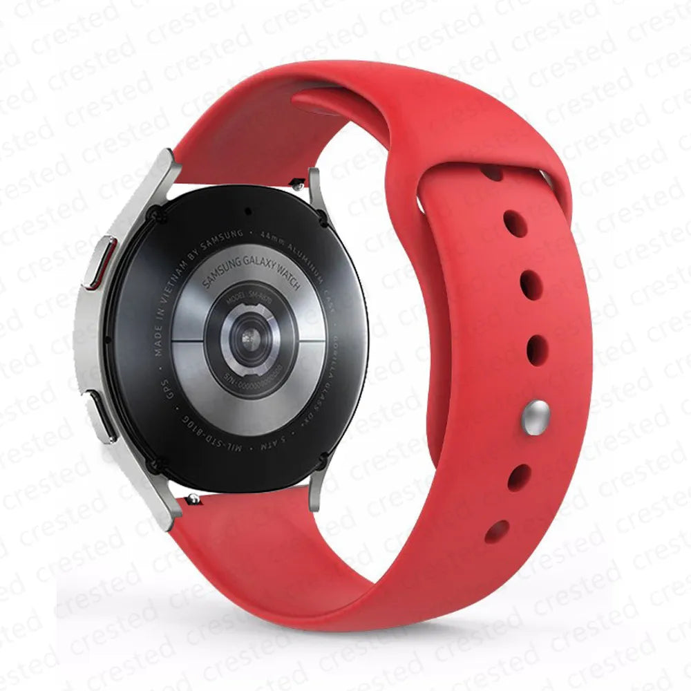 20mm/22mm Silicone Watch Strap – Compatible with Samsung Galaxy Watch 7/6/4 Classic, 5 Pro, 3, Active 2, Gear S3 & Huawei GT 2e/3/4 Bands