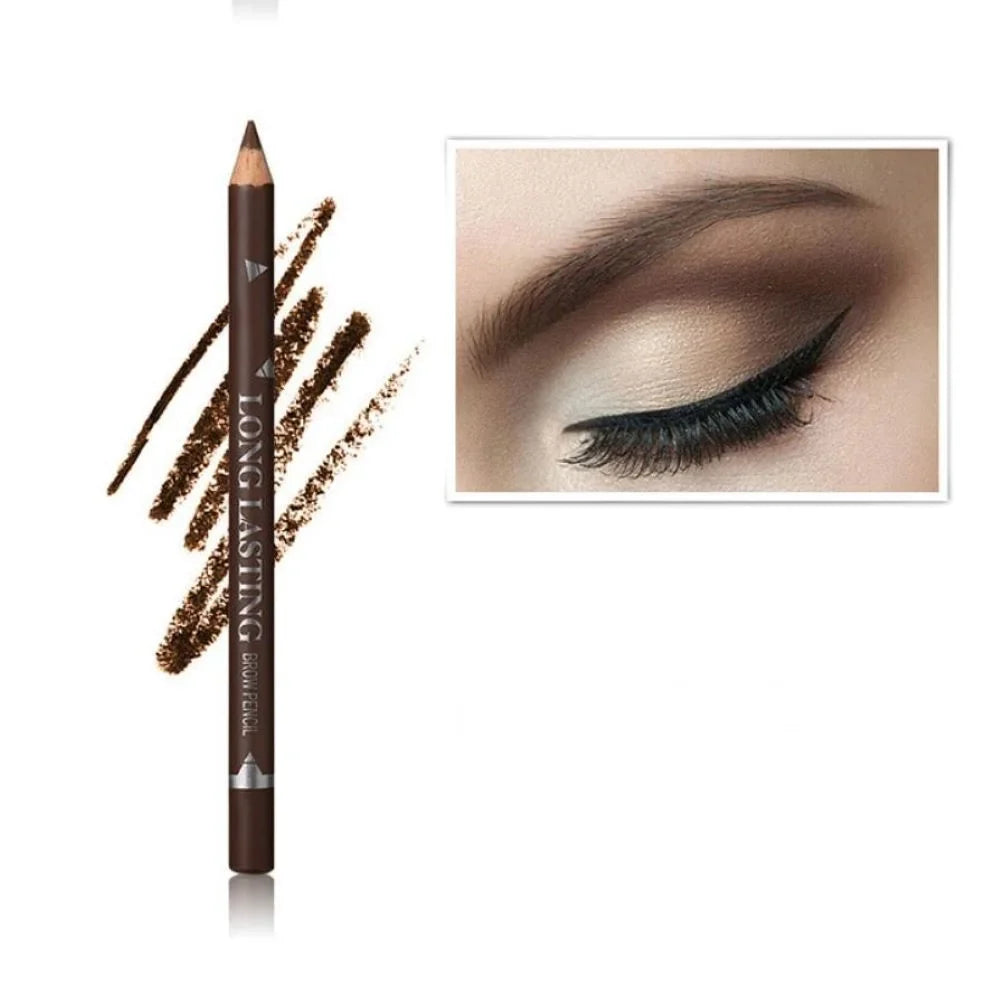 12-Pcs Waterproof Eyebrow Pencil Set – Precise Long-Lasting Brow Definer in Black, Blonde & Brown Makeup