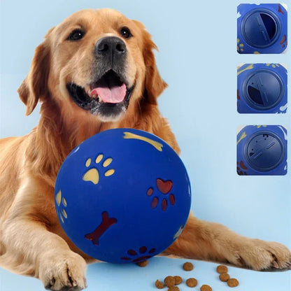 Pet Dog & Cat Treat Dispenser Ball – Interactive Rubber Chew Toy Food Leakage Feeder for Training & Play
