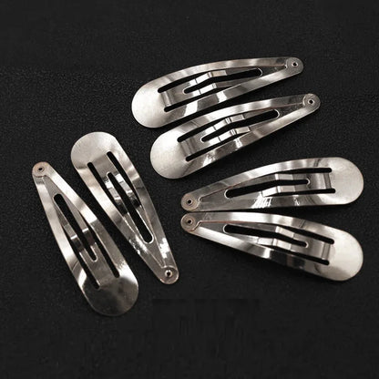 2/20PCS Silver Metal BB Hair Clips – Y2K Punk Drop-Shaped Hairpins for Girls DIY Hair Accessories & Jewelry Making