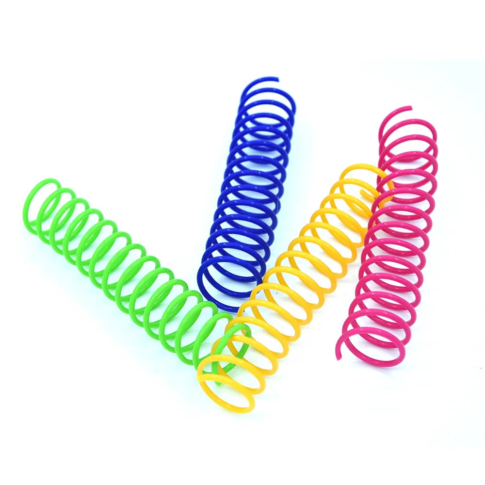 4/8/12PCS Cat Plastic Spring Toy – Interactive Beating Toy for Cats & Small Dogs, Fun Kitten Accessories