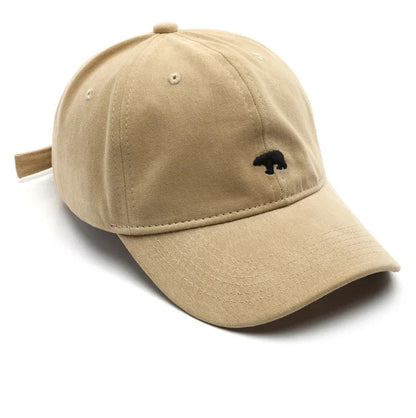 Spring Summer Polar Bear Embroidery Baseball Cap – Unisex Cotton Snapback Sun Hat