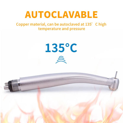 LED Dental Handpiece – High-Speed Push Button with 3 Water Spray, Ceramic Bearings & High Rotation Air Turbine Tip
