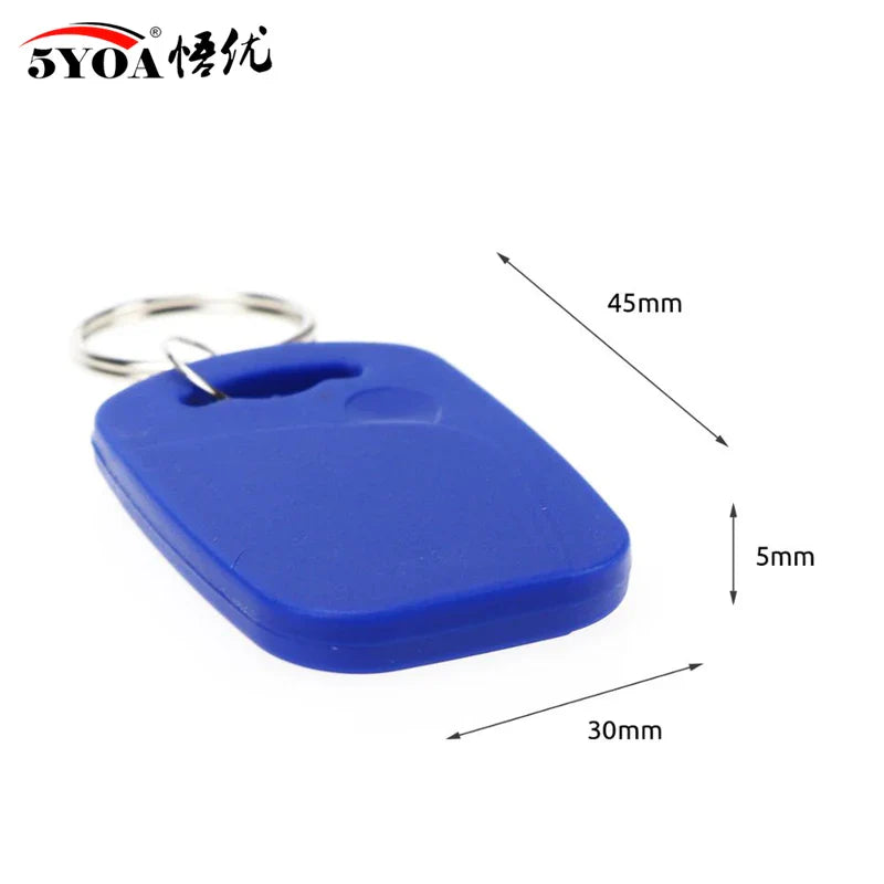 5YOA 10pcs 2-in-1 Dual Chip RFID Keyfobs – 125KHz T5577 & 13.56MHz UID Rewritable Composite Access Control Keys