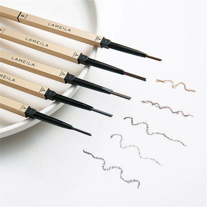5-Color Double Head Eyebrow Pencil with Brush – Waterproof Sweatproof Eyebrow Gel Tattoo Stick
