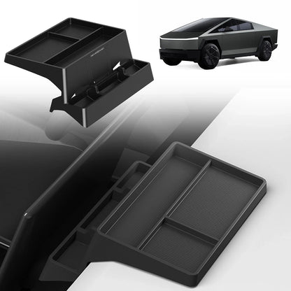 NEVERLAND Center Console Organizer for Tesla Cybertruck – Behind Screen Storage Box with Phone Holder, Interior Truck Accessory