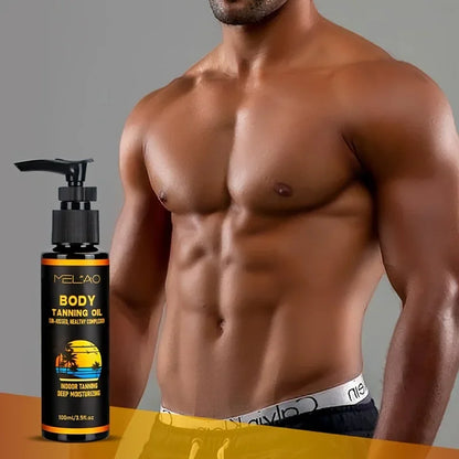 MELAO Tanning Oil Tan Intensifier — Fast Dark Tan Formula with Ultra Moisturizing Oils for Hydrated Skin
