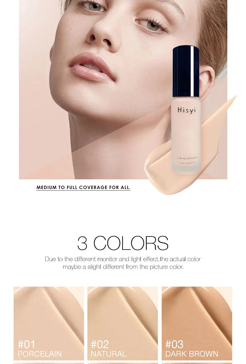Natural Liquid Foundation – Flawless Coverage, Lightweight & Transparent Concealer for Smooth Skin