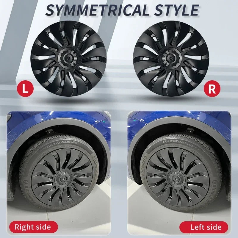 4PCS HubCap Performance Rim Covers – Replacement Wheel Caps for Tesla Model Y 19-Inch (2018-2024)