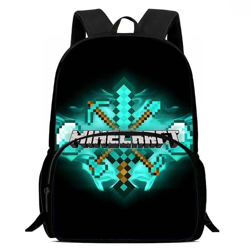 Mini-Craft Kids School Backpack Set — Front Pocket Backpack, Shoulder Bag & Pencil Case for Boys & Girls Ages 5-10