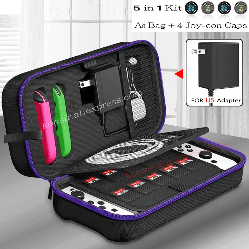 Nintendo Switch OLED Large Storage Bag — Portable Carrying Case, Anti-Scratch Oxford Cloth Travel Bag