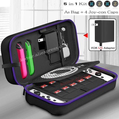 Nintendo Switch OLED Large Storage Bag — Portable Carrying Case, Anti-Scratch Oxford Cloth Travel Bag