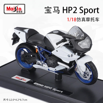 Maisto 1:18 Alloy Motorcycle Model – Yamaha MT-07/MT-10, Ducati, Kawasaki, KTM, Suzuki, BMW