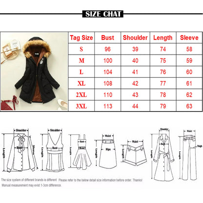 Fleece-Lined Hooded Down Jacket for Women – Warm Padded Parka, Casual Korean Streetwear Winter Coat