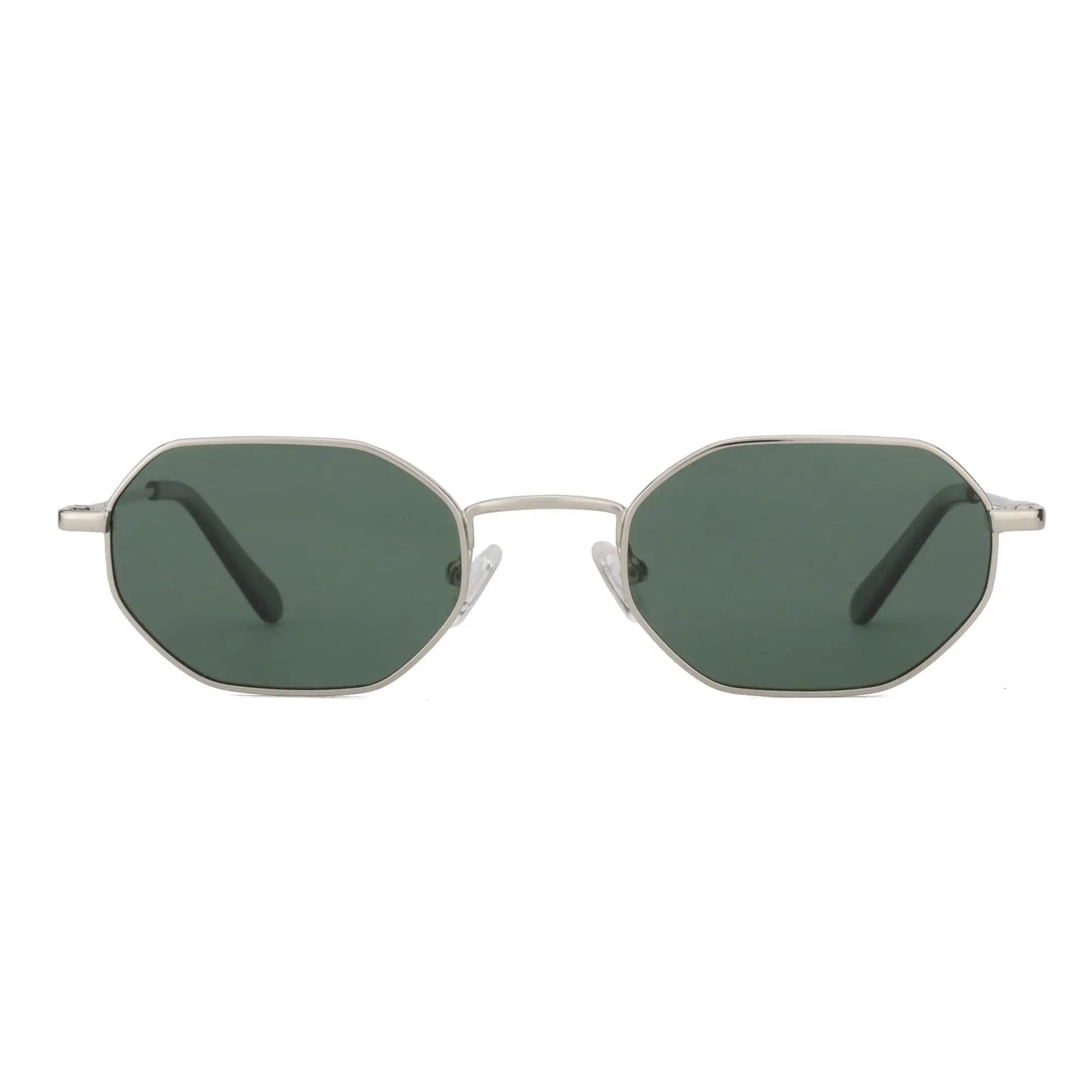 ZENOTTIC Retro Small Polygon Polarized Sunglasses — Metal UV400 Anti-Glare Shades for Men & Women, Driving & Outdoor Eyewear