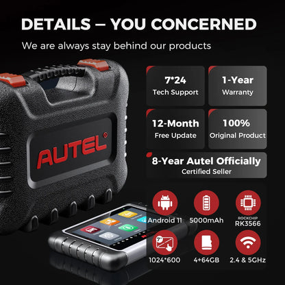 Autel MK808S Pro OBD2 Scanner – Bi-Directional All-System Diagnostic Tool, Code Reader, PK MK808BT & MX808S