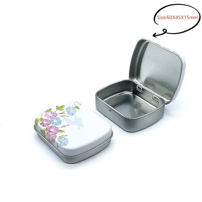 Square Silver Tin Storage Boxes – Small Metal Box for Jewelry, Keys, Coins & Wedding Candy