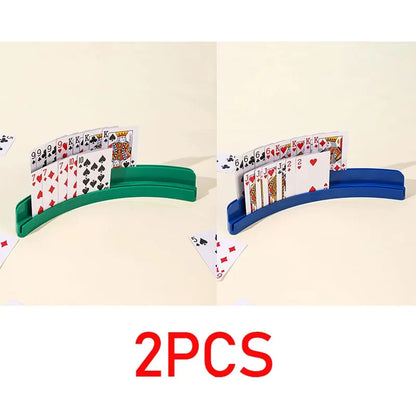 Plastic Poker Card Stand Holder - Creative Playing Card Support Clip Base for Easy Hands-Free Board Games