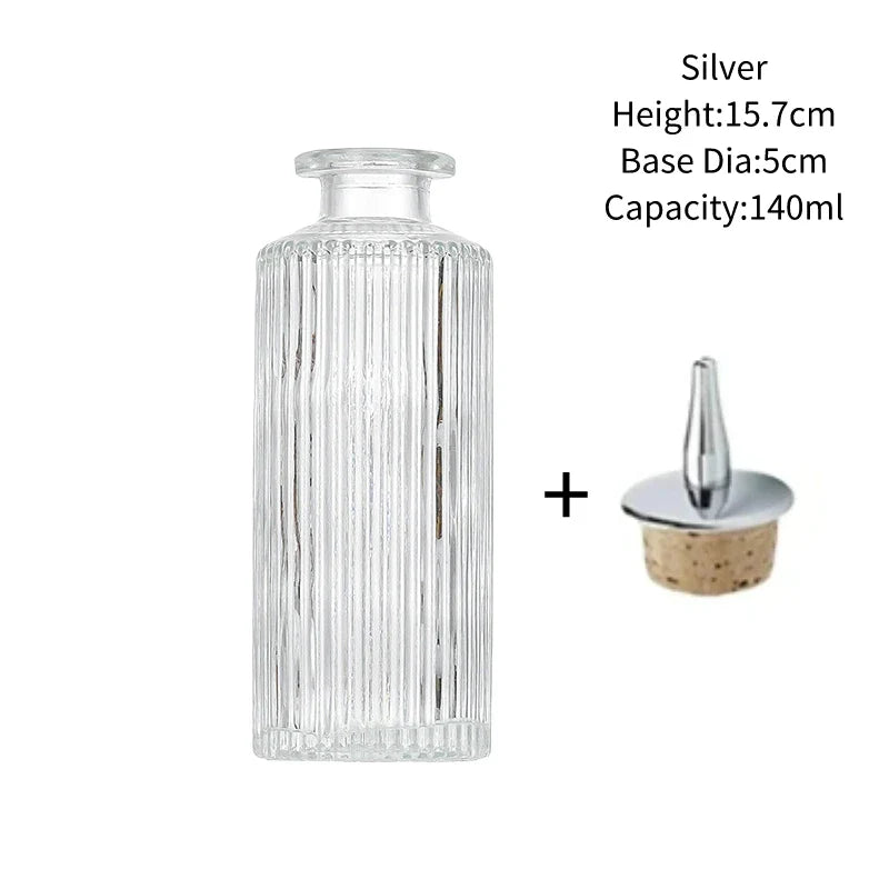 Vintage Glass Cocktail Bitters Bottles — Stainless Steel Cap Seasoning & Bar Accessories for Kitchen & Bartender Use