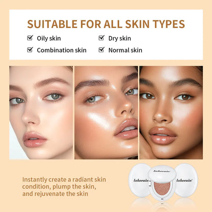 NEW Glow CC Cream Foundation Cushion – Waterproof, Long-Lasting Brightening Face Base Makeup for Women, Korean Cosmetics