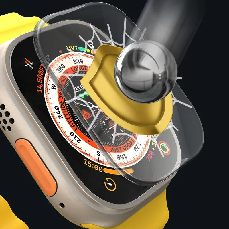 Ultra Alignment Tool & Tempered Glass Film for Apple Watch 49mm - Easy Install Screen Protector for iWatch Ultra 2