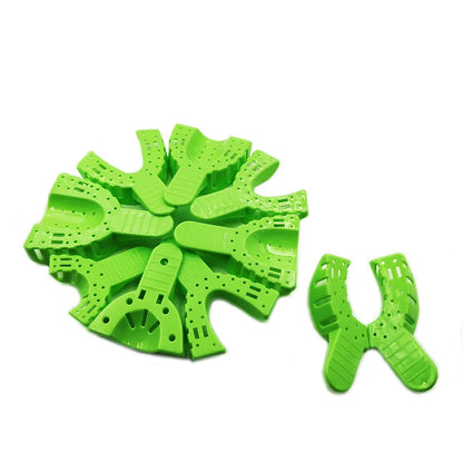10Pcs Dental Implant Impression Trays Plastic Teeth Holders Plaster Mold Dental Lab Tools