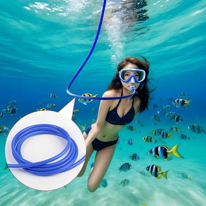 Foldable Dry Snorkel - Silicone Anti-Choking Single Breathing Tube for Swimming & Diving
