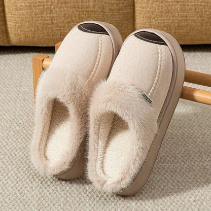 Women’s Fashion Winter Slippers — Soft, Thick-Soled, Non-Slip Indoor & Outdoor Casual Home Shoes