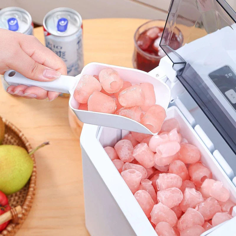 Portable Electric Ice Cube Maker - Automatic Bullet Round Ice Machine, 15kg/24H for Family, Bar, Coffee Shop, Kitchen, Office