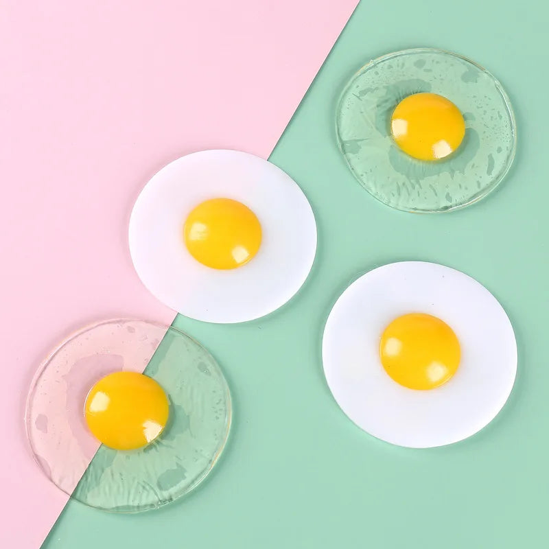 Funky Egg Squishy Ball – Clear Splat Squeeze Toy for Kids & Adults, Easter Basket Filler