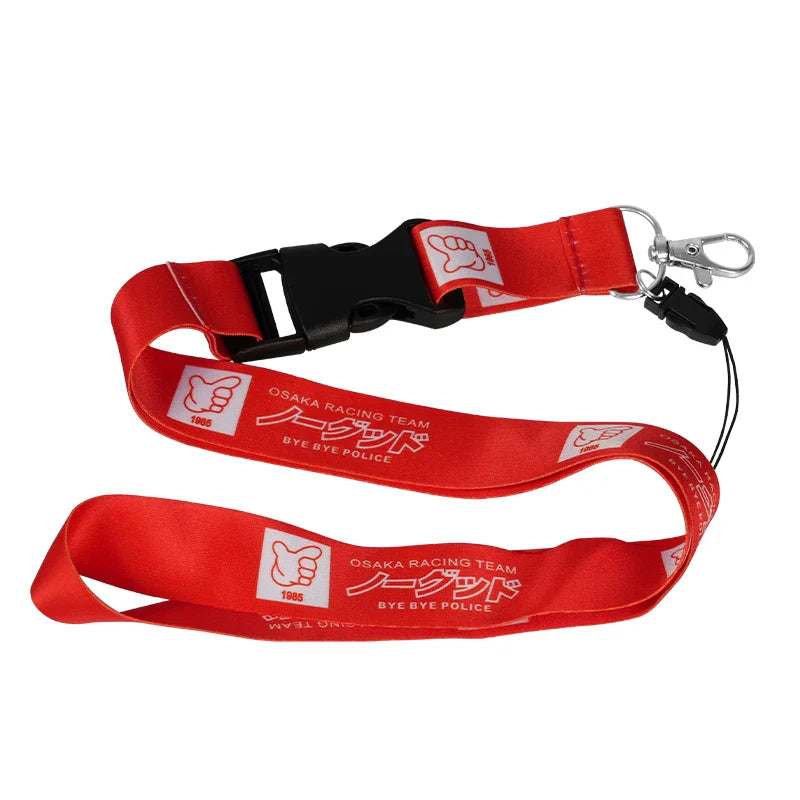 JDM Style Neck Lanyard Keychain – ID Card, Phone & Key Holder for Auto & Motorcycle