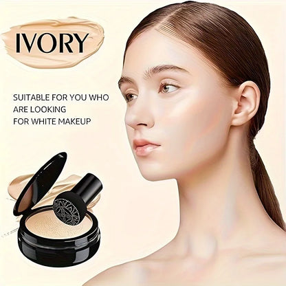 Mushroom Head Air Cushion CC Cream – Moisturizing, Waterproof Foundation & Concealer for Long-Lasting Nude Makeup