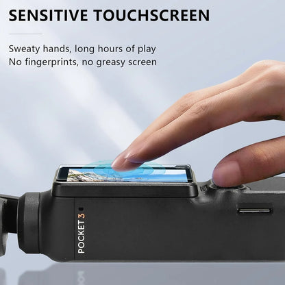 DJI OSMO Pocket 3 Screen Protector – 9H Tempered Glass Lens Cover, HD Transparent, Anti-Scratch Accessory