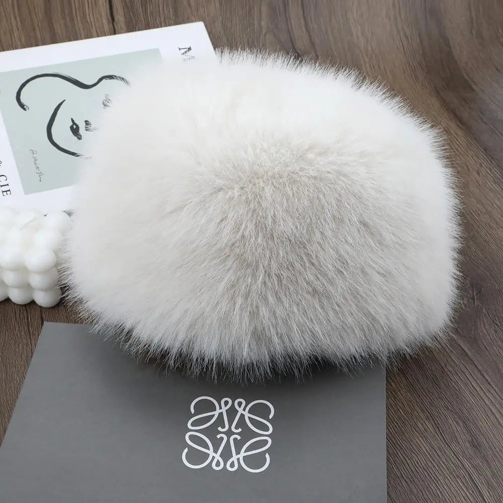 Women’s Winter Fluffy Fur Hat – Thick Warm Faux Fur Ski Cap, Russian Mink Fisherman Style, Windproof