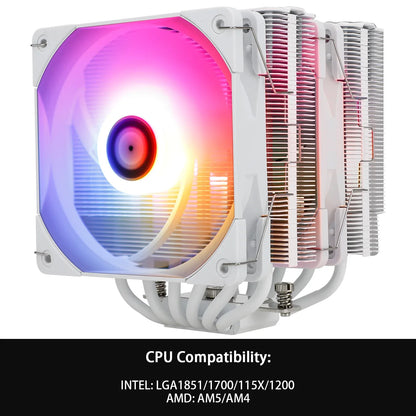 Thermalright Peerless Assassin 120 ARGB CPU Air Cooler – High Performance Dual Tower Cooler for Intel LGA1851/1700/1200/115X & AMD AM4/AM5 Black Edition