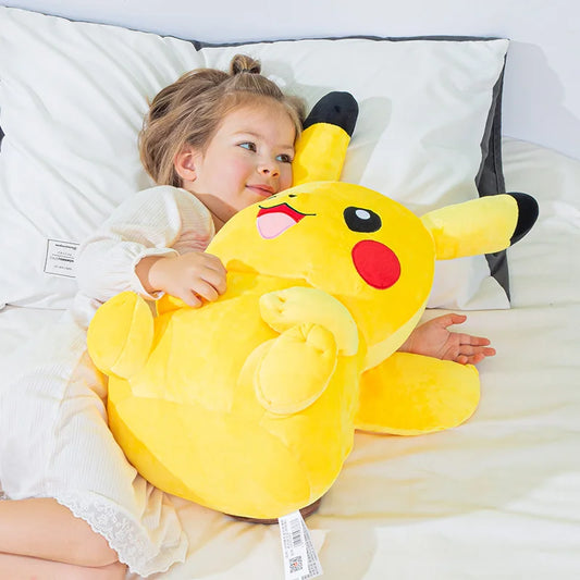 Kawaii Large Pikachu Stuffed Toy – High-Quality Pokémon Plush Doll with Gengar Peluche Pillow, Perfect Xmas Gift for Kids and Friends