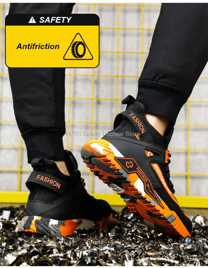 High-Top Safety Shoes for Men & Women – Steel Toe, Anti-Puncture Work Boots, Indestructible Safety Shoes