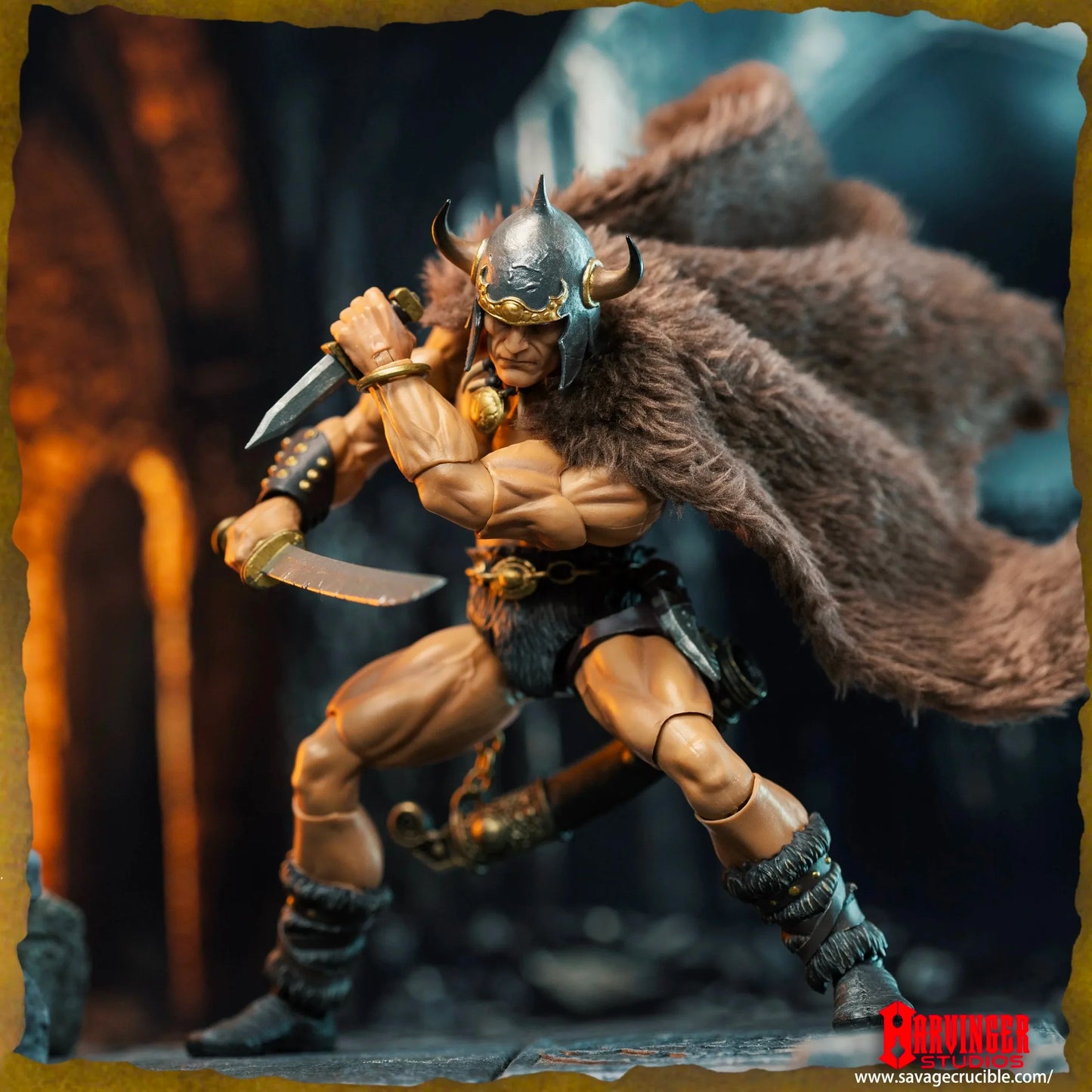 1/12 7-Inch Savage Crucible Action Figure — Harbinger Studios Wave 2 Jaeger Nashom Krieger Whoman Barbarian Anime Collectible Gift